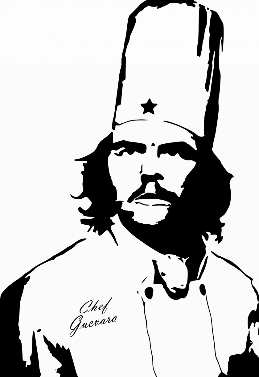 Che Guevara Stencil Chef Art PNG