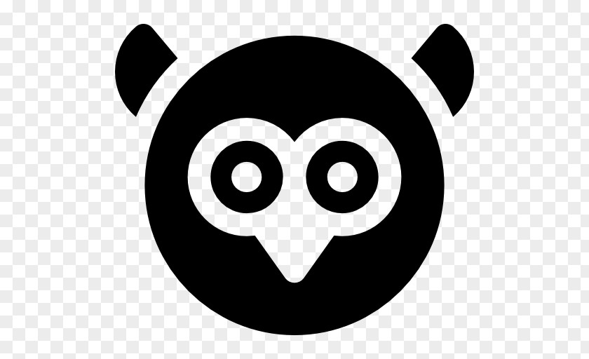 Owl Symbol Snout White Logo Black M Clip Art PNG