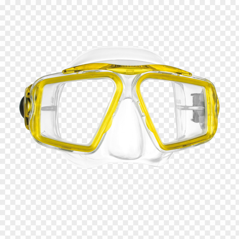 Yellow Sunscreen Mares Diving & Snorkeling Masks Scuba Set PNG
