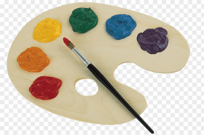 Painting Palette Watercolor Artist Paint Brushes PNG