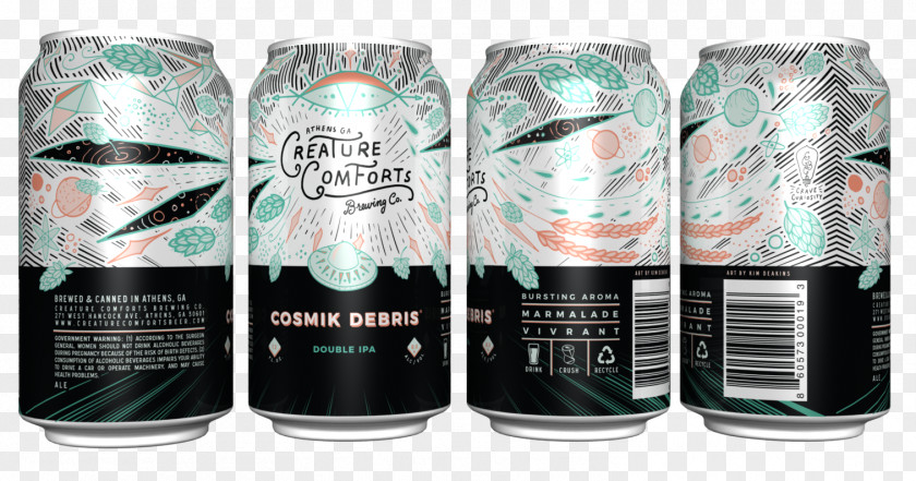Debris Beer India Pale Ale Athens Creature Comforts Brewing Co. Cosmik PNG