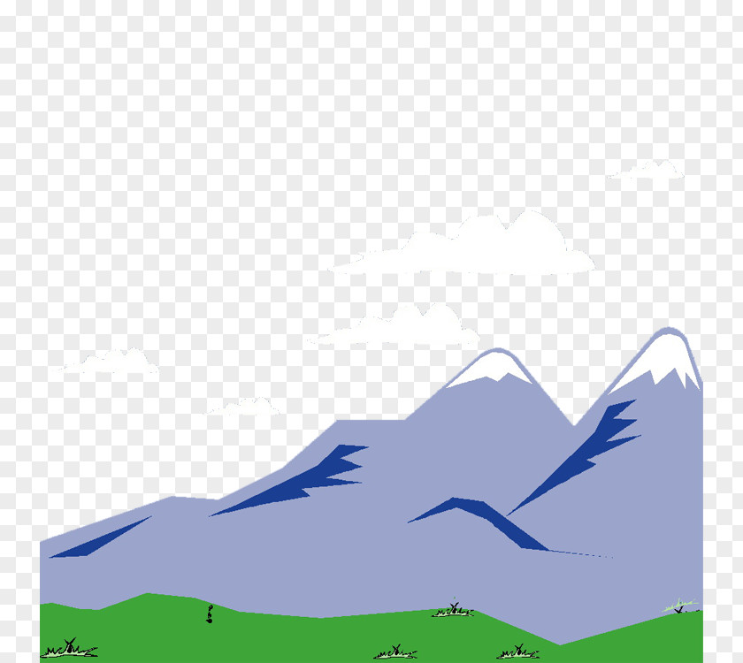 Cartoon Mountain View Painting Illustration PNG