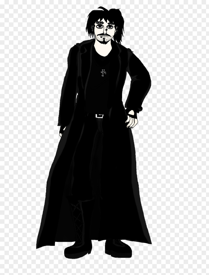 Costume White Character Fiction Black M PNG