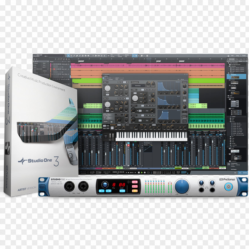 Microphone Preamplifier Studio One PreSonus Digital Audio Sound Recording And Reproduction PNG