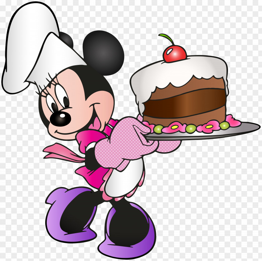 Mini Mouse With Cakes Free Clip Art Image Birthday Cake Minnie Mickey PNG