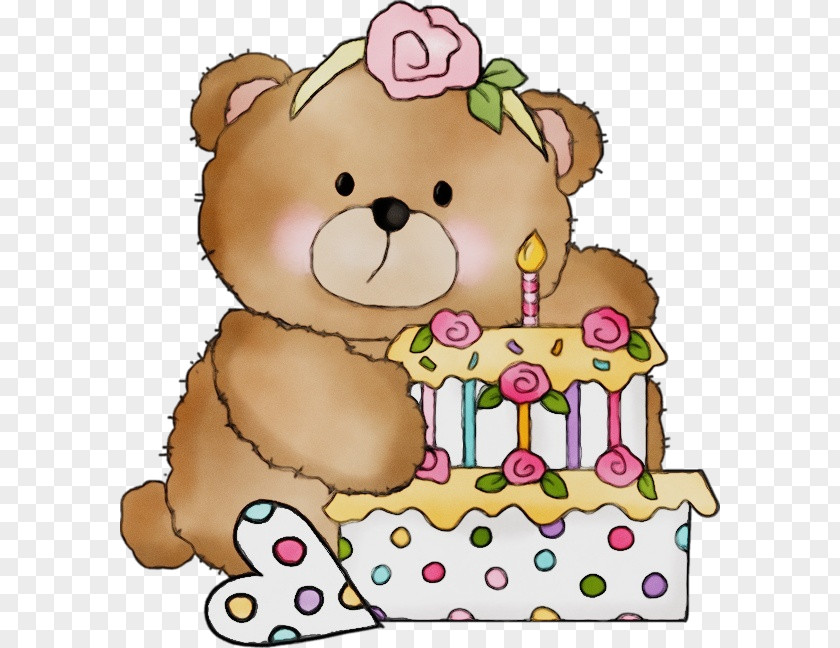 Cake Birthday Teddy Bear PNG