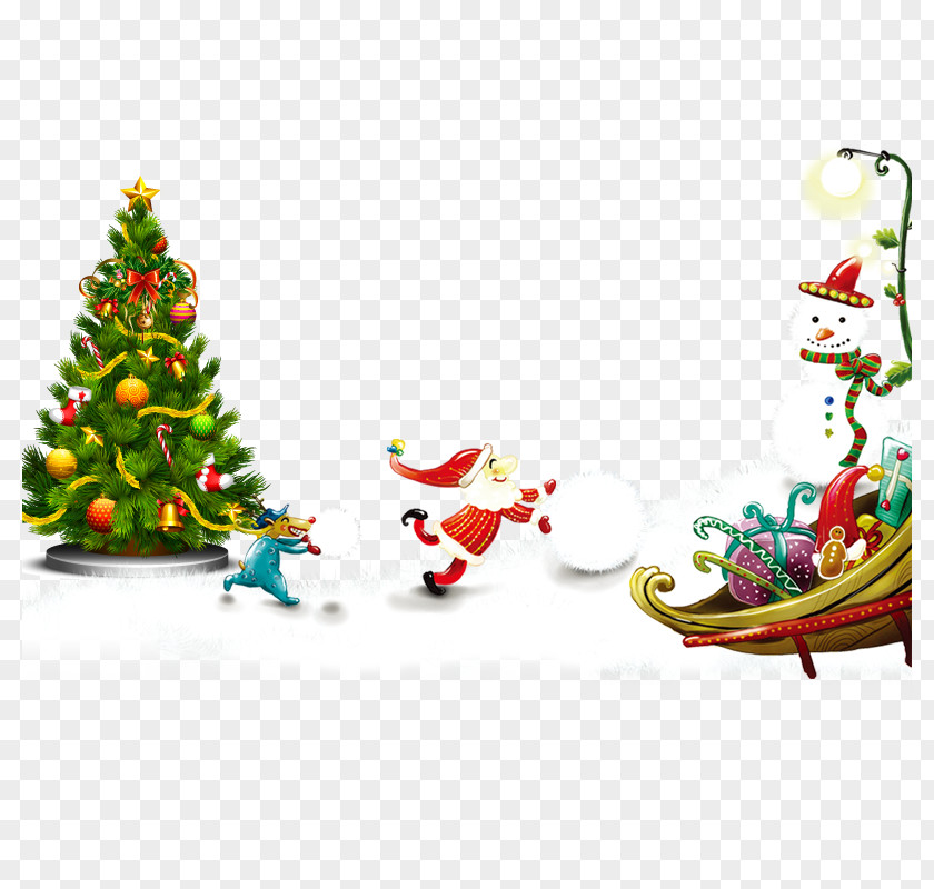 Christmas Tree Pattern Rudolph Santa Claus Reindeer Desktop Wallpaper PNG