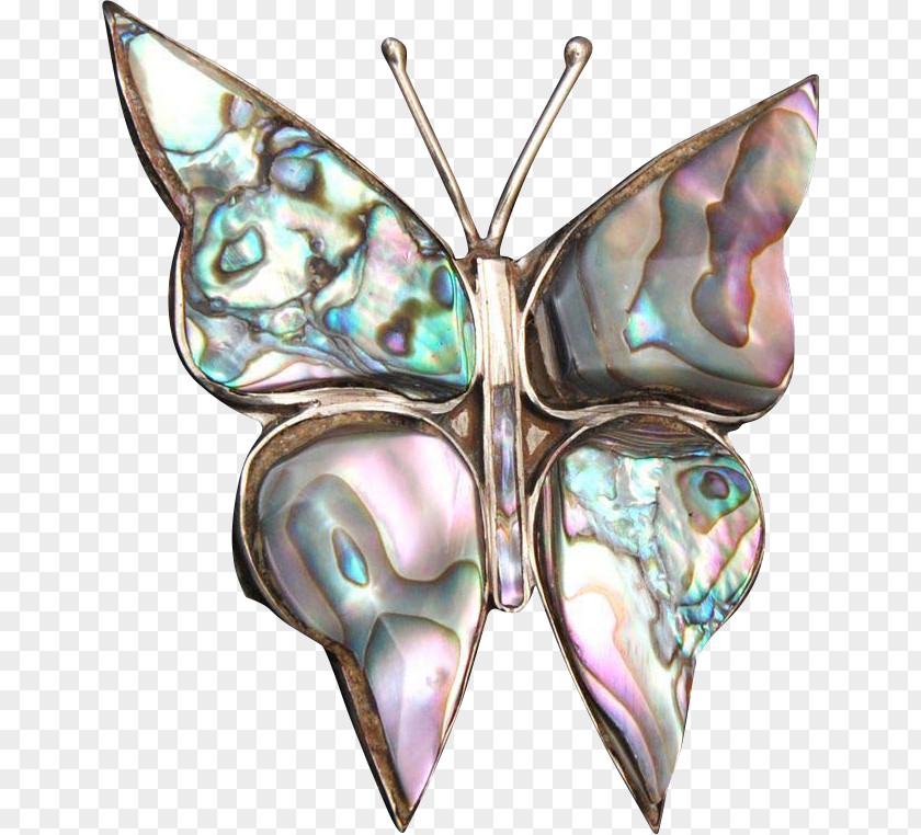 Jim Sudal Ceramic Design Brooch Moth Symmetry PNG