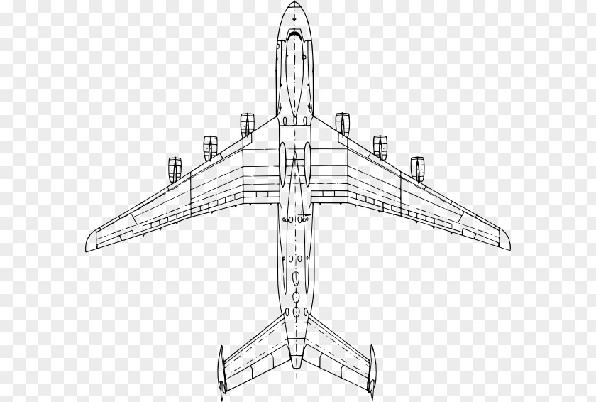 Perspective Vector Antonov An-225 Mriya Airplane An-124 Ruslan Cargo Aircraft PNG