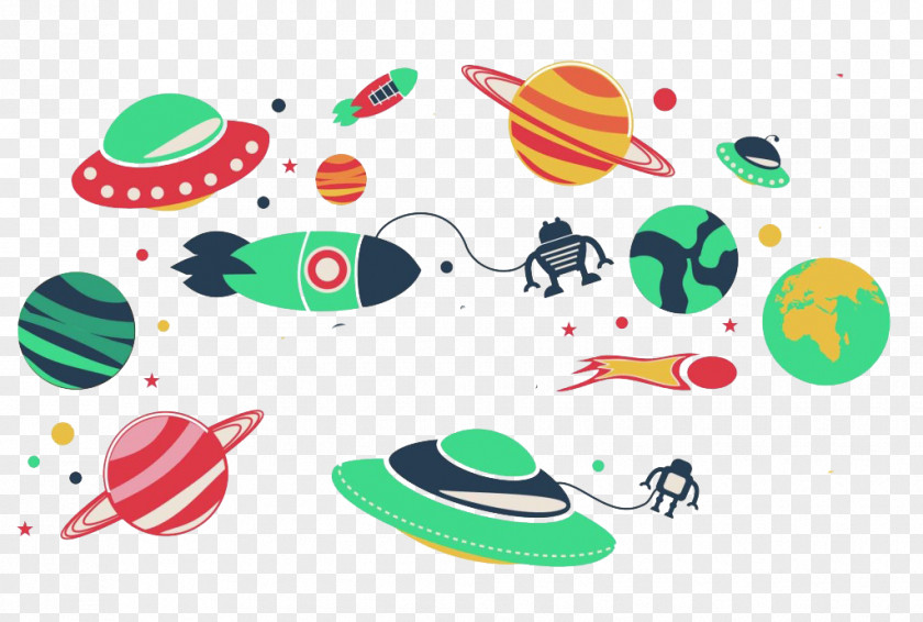 Spaceship Space Euclidean Vector Illustration PNG