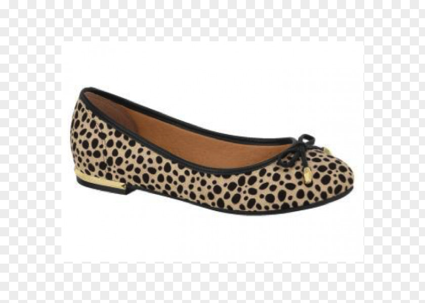 Leopard Ballet Flat Shoe Capone Bege PNG