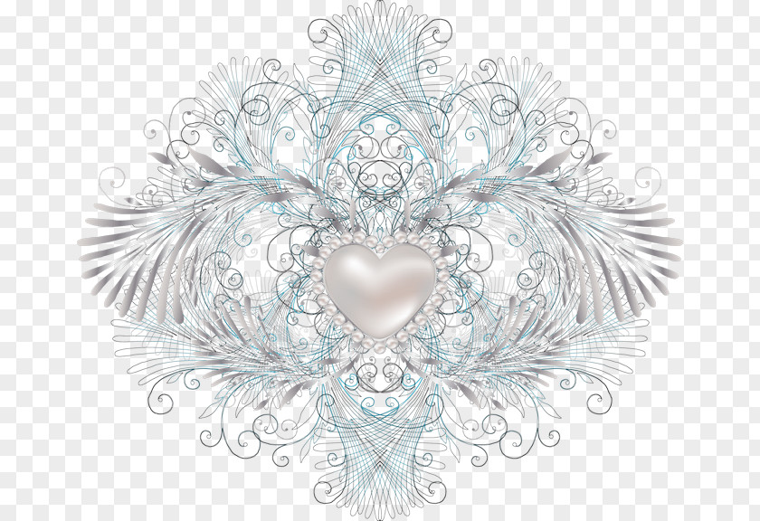 Ornate Silver Decorations Jewellery Pattern PNG