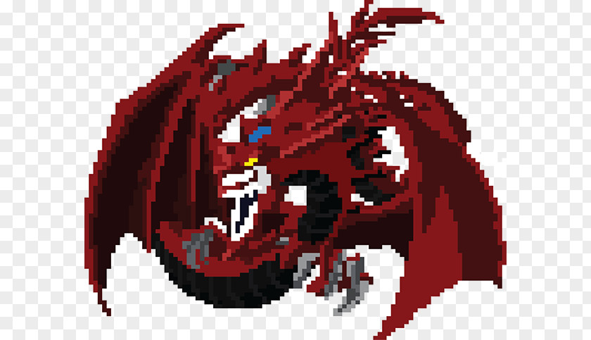 Slifer The Sky Dragon Yugi Mutou Pixel Art Yu-Gi-Oh! PNG