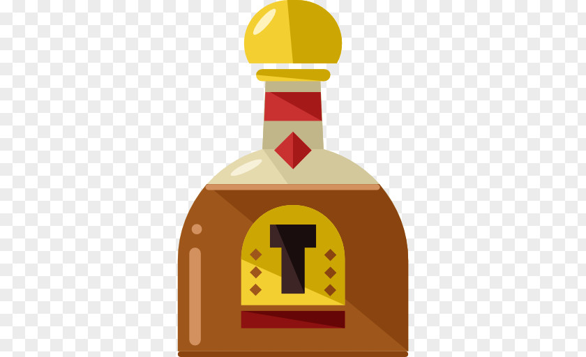 Wine Brandy Bottle Alcoholic Drink Icon PNG