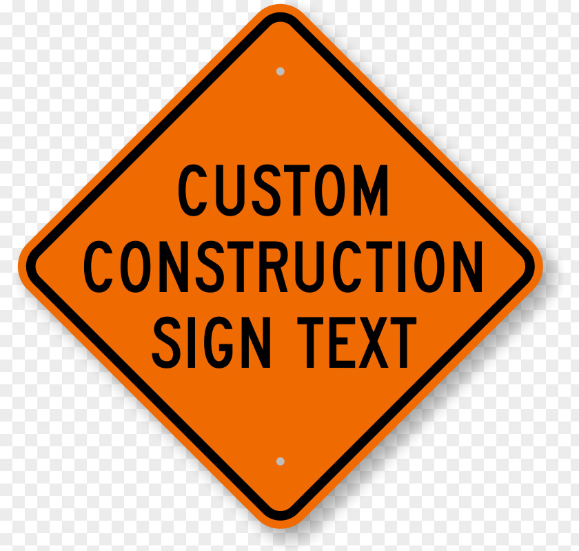 Construction Site Traffic Sign Warning Roadworks Safety PNG