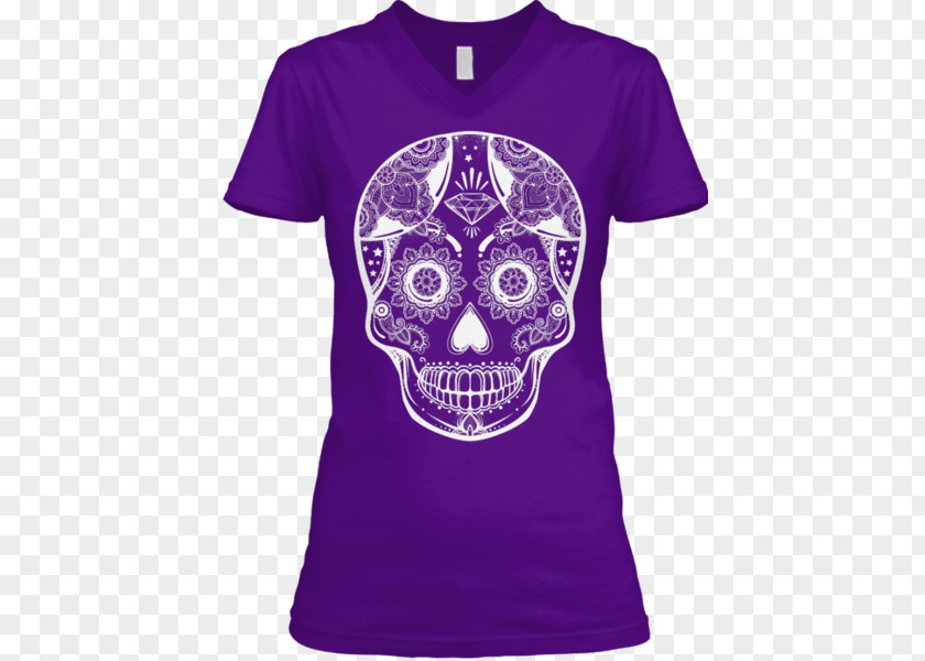 Gold Skull T-shirt Hoodie Clothing Sweater PNG