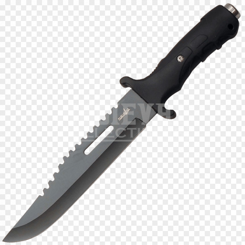 Knife Bowie Hunting & Survival Knives Serrated Blade PNG