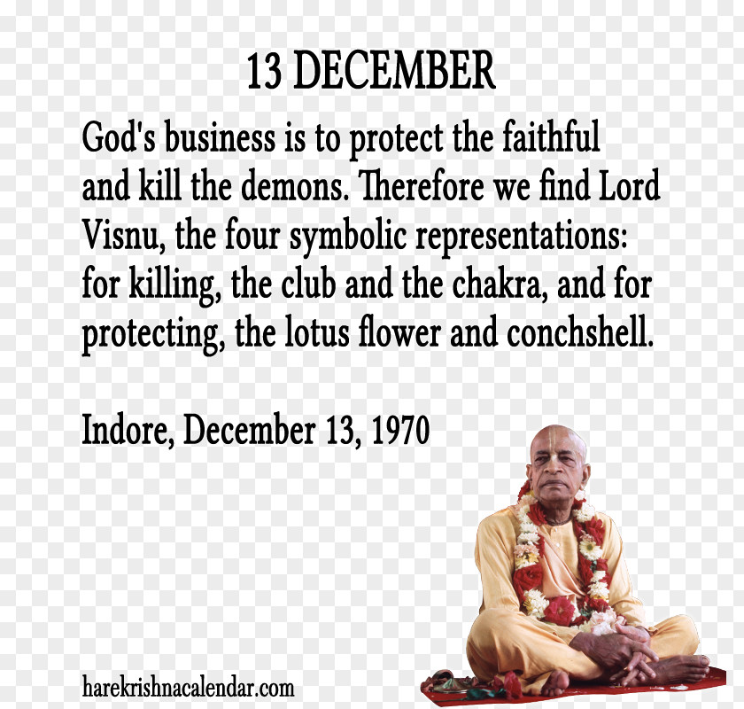 Krishna International Society For Consciousness Quotation Vedas 13 December PNG