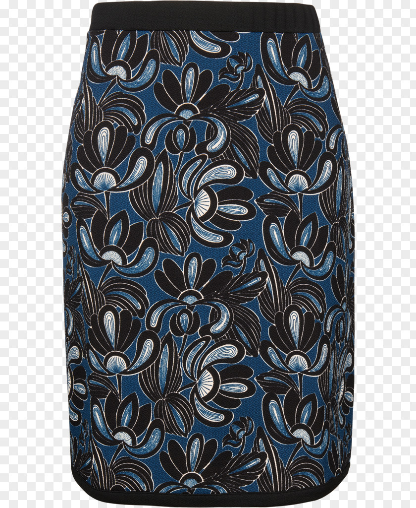 Mucha Cobalt Blue Skirt Velvet PNG