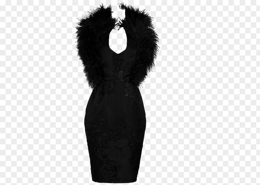 Black Feather Litex šaty Dámské S Křidélkovým Rukávem. 90304901 černá M Neck Dress PNG