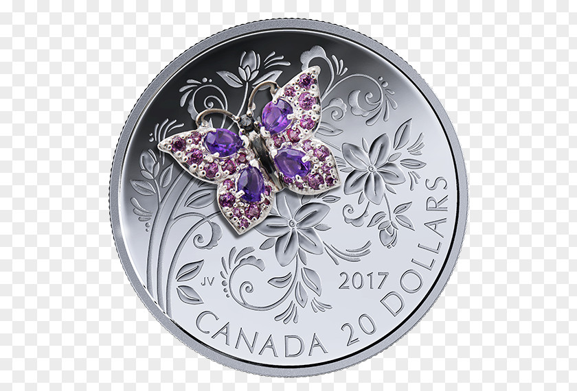 Butterfly Canada Silver Coin Royal Canadian Mint PNG