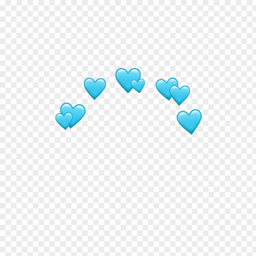 Cloud Teal Heart Emoji Background PNG