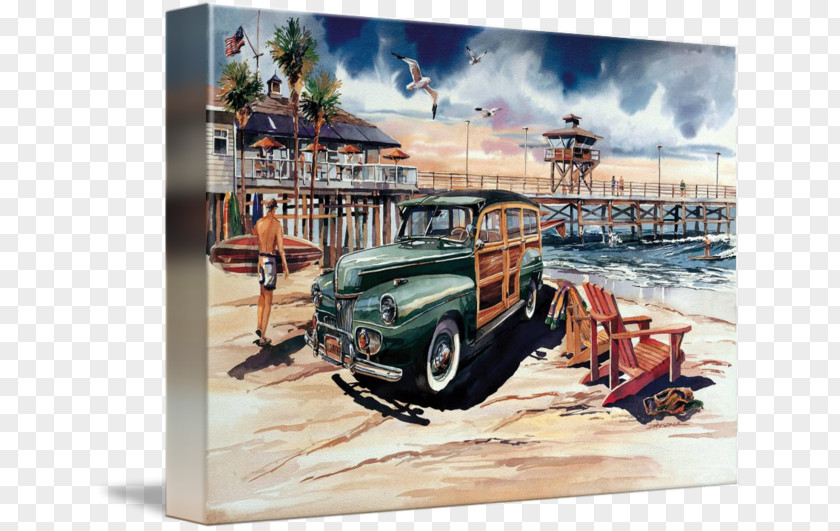 Car Vintage Motor Vehicle Painting Gallery Wrap PNG