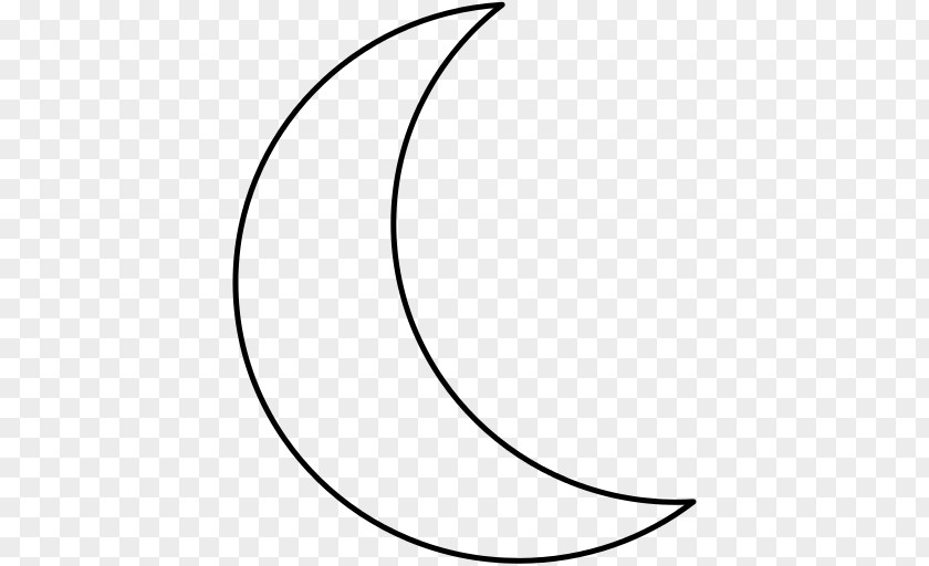 Crescent Line Art Monochrome Clip PNG