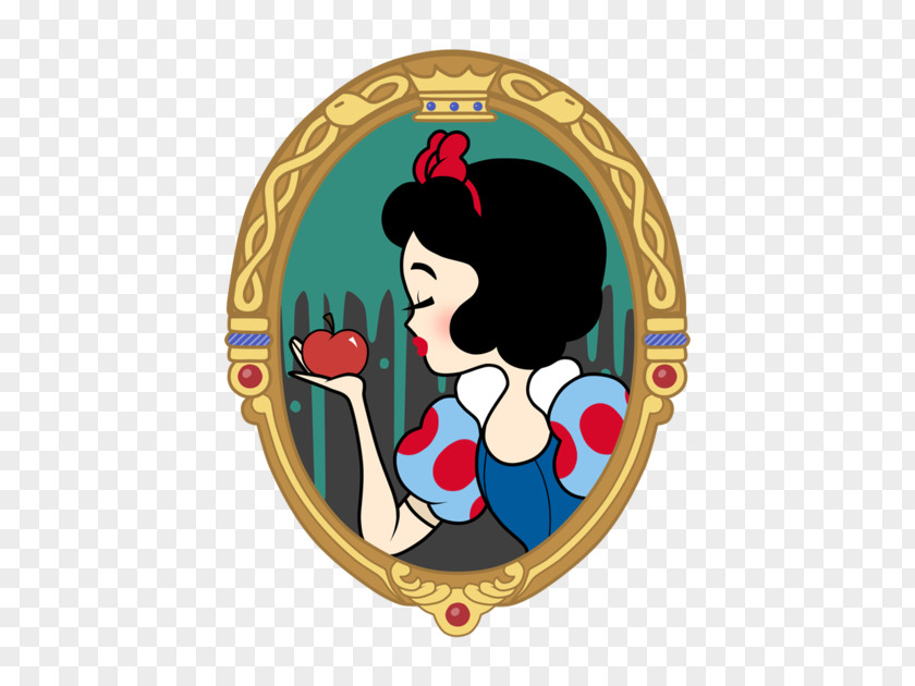 Snow White Mirror Badge Logo Font PNG