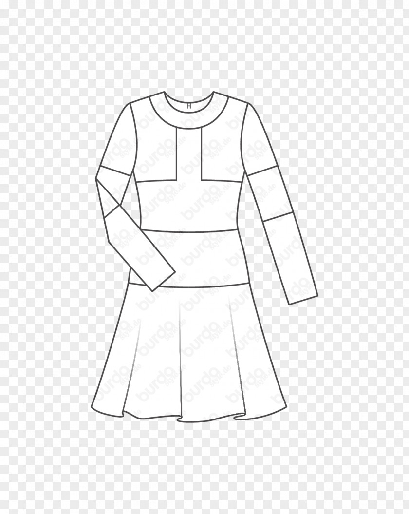 Tshirt T-shirt Dress Pattern Burda Style Sewing PNG