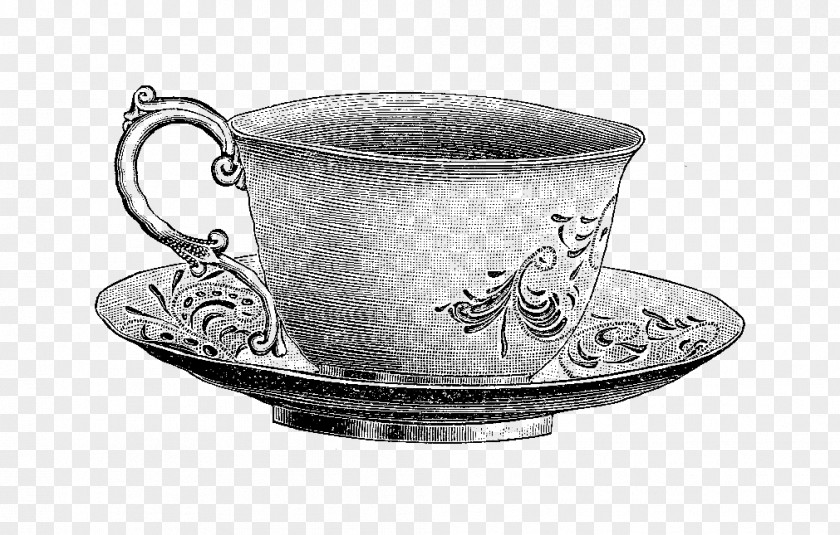 Vintage Tea Cliparts Teacup Saucer Teapot Clip Art PNG