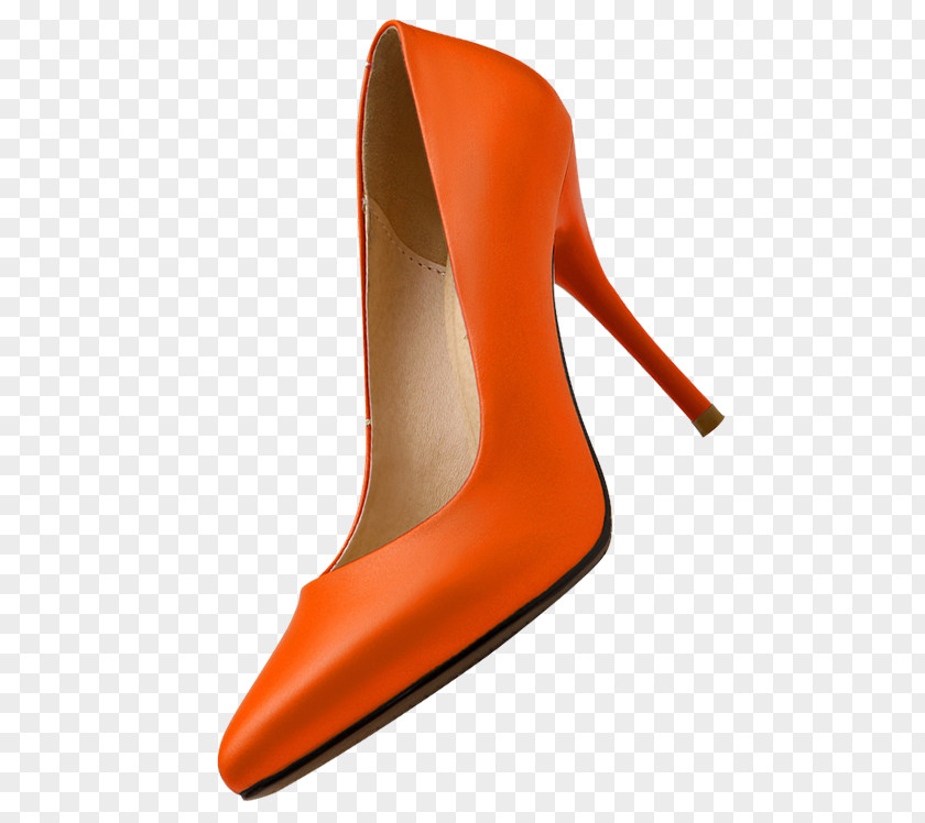 An Orange High Heels Shoe High-heeled Footwear Designer Gratis PNG