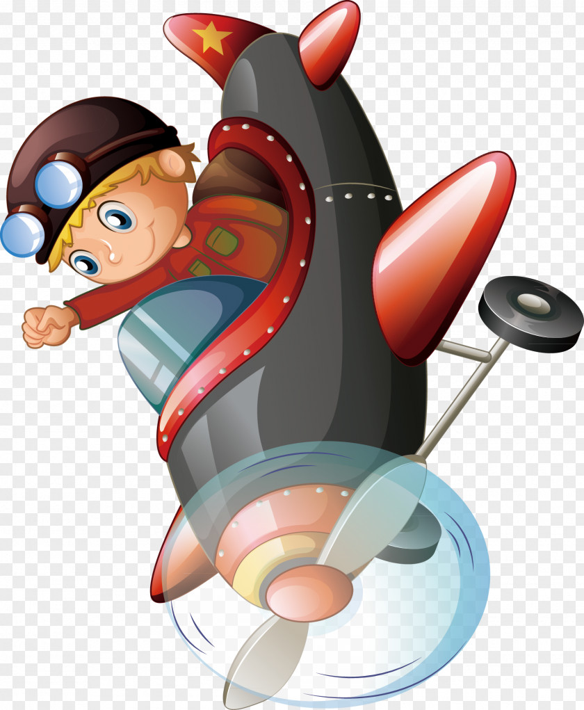 Children's Aircraft Decoration Design Vector Airplane Child Illustration PNG