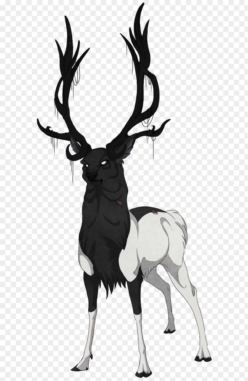 Reindeer Elk Red Deer Gray Wolf PNG