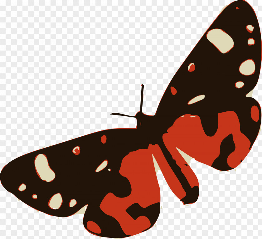 Butterfly Moth Red Clip Art PNG