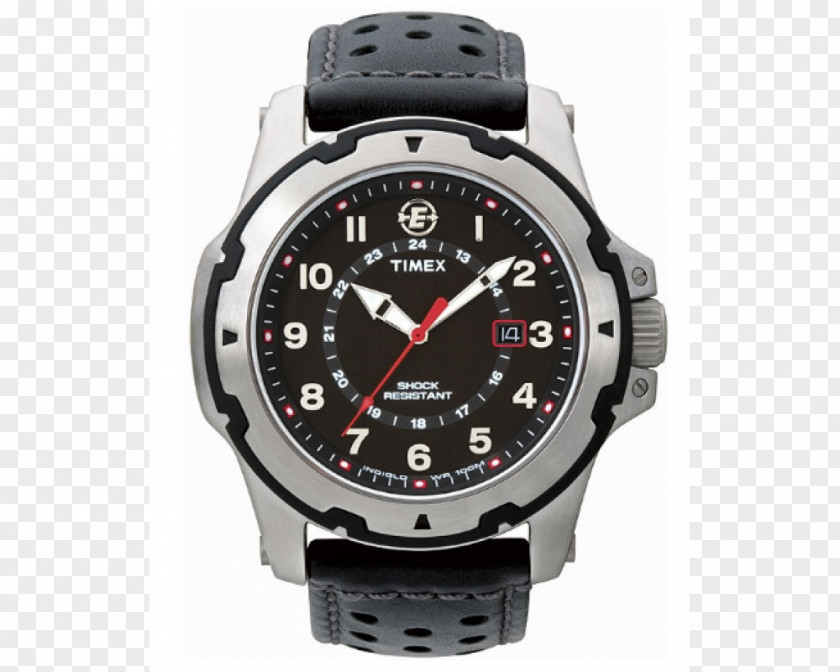 Expedition Timex Group USA, Inc. Watch Indiglo Strap Leather PNG