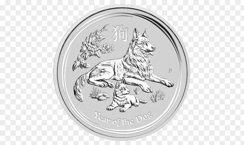 Perth Mint Dog Lunar Series Australian Bullion Coin PNG
