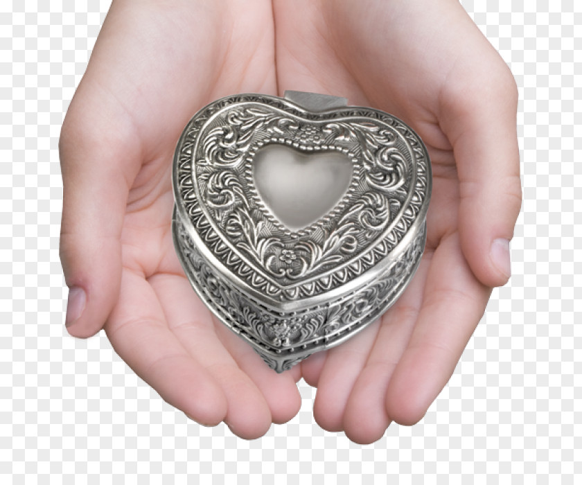 Silver Locket Finger PNG