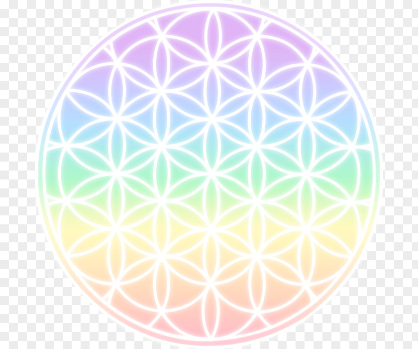 Symbol Overlapping Circles Grid Sacred Geometry PNG