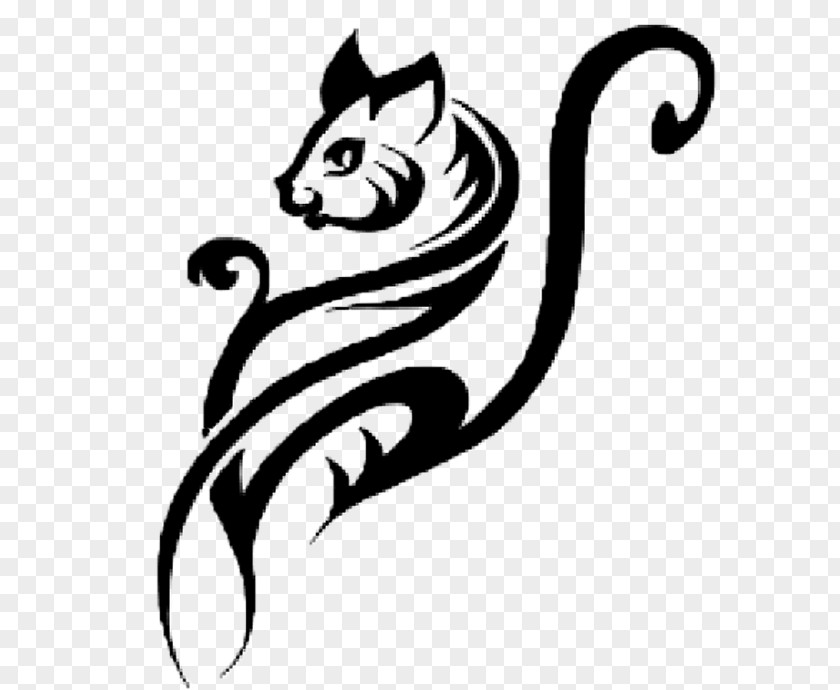 Cat Tattoo Stencil Symbol PNG