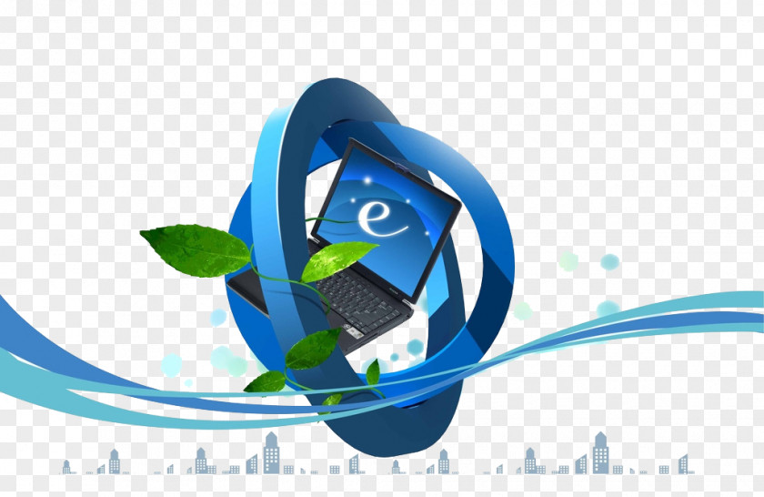 Creative Business Technology Background Image Laptop Computer Internet PNG