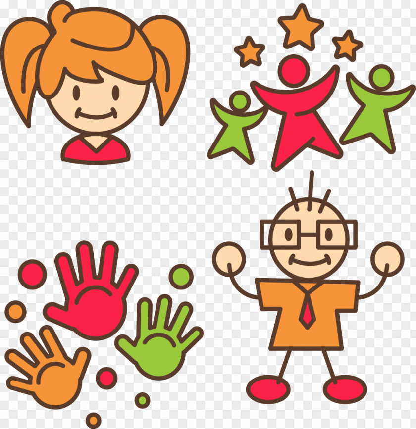 Children Welcome Party Decoration Logo Euclidean Vector PNG