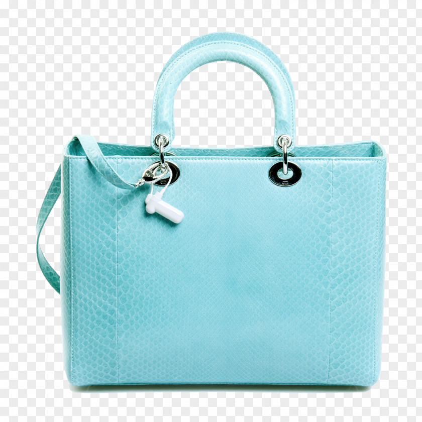 Dior Blue Leather Bag Princess Diana Tote Handbag PNG