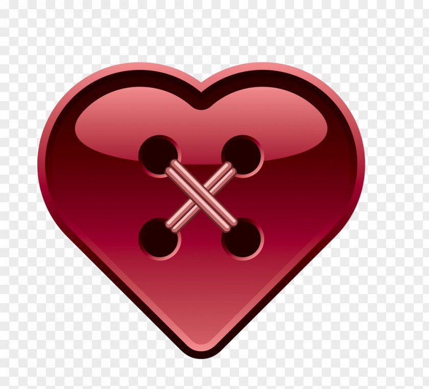 Heart-shaped Buttons Vector Material Button Euclidean Shape PNG