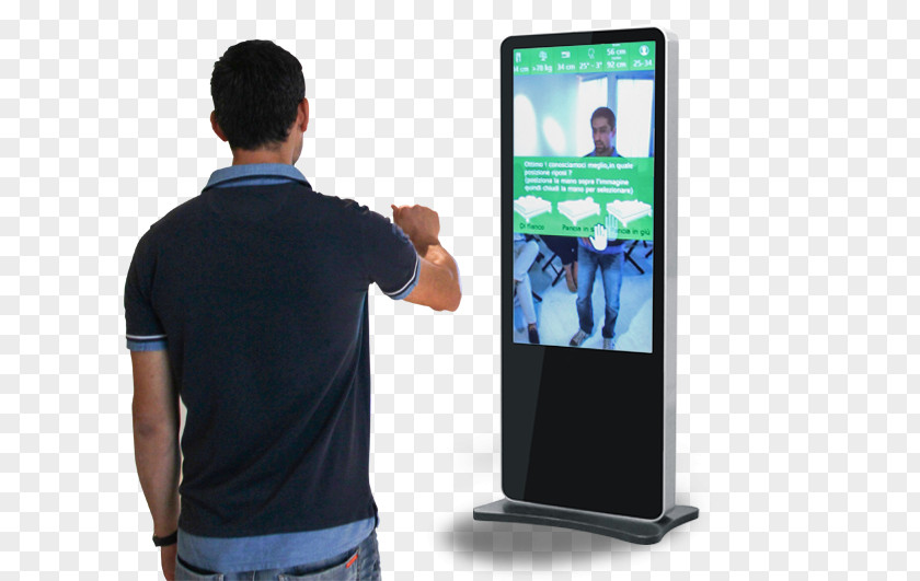 Italian Gesture Flat Panel Display Interactive Kiosks Advertising Multimedia PNG