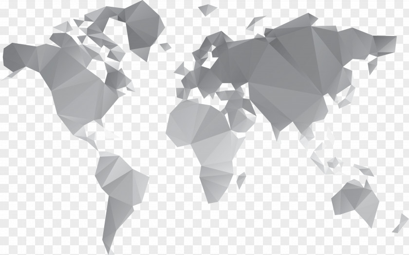 World Map Globe Flat Design PNG