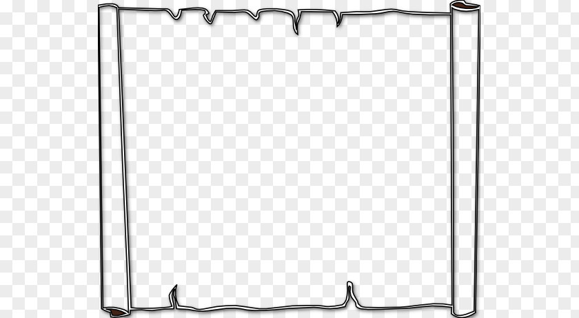Book Page Border Black And White Drawing Clip Art PNG