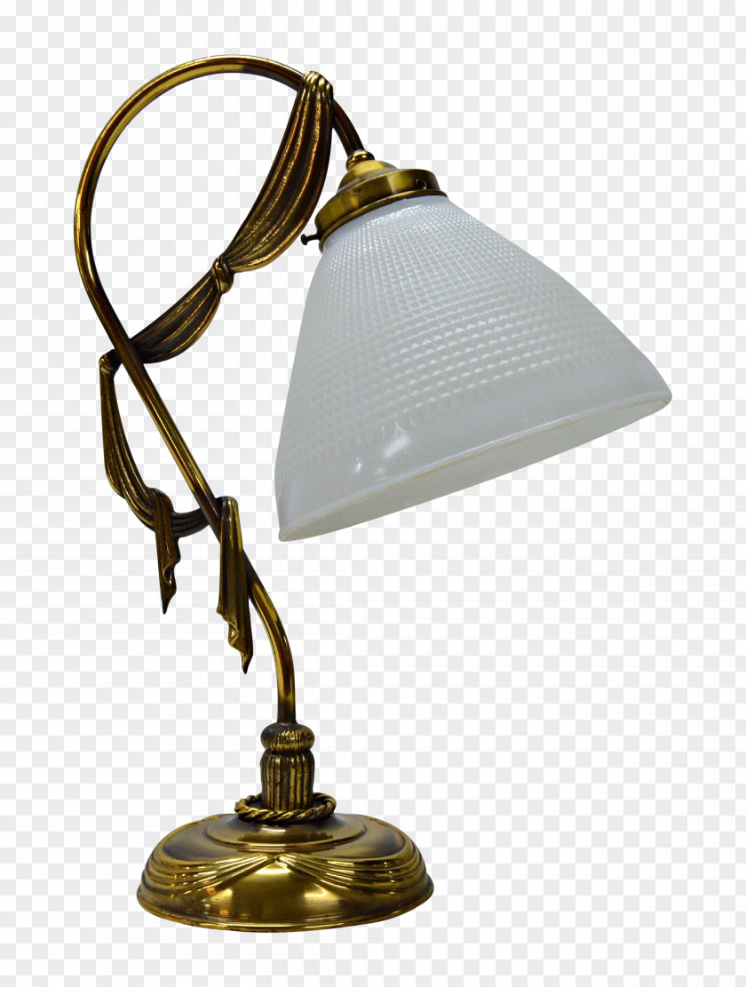 Desk Lamp Art Nouveau Light Fixture Table Glass PNG