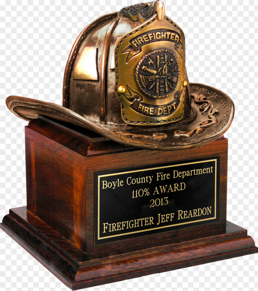 Firefighter Award Firefighter's Helmet Trophy Commemorative Plaque PNG