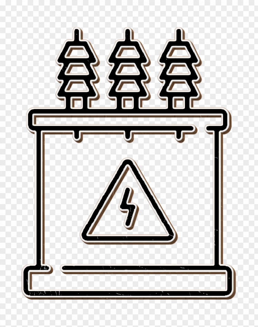 Electrician Tools And Elements Icon Transformer Power PNG